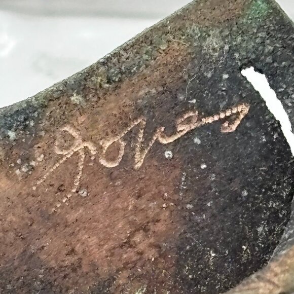 Signed Highland Cow Metal Brooch - Picture 3 of 4